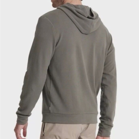 Vuori Mens S Performance Waffle Zip Hoodie Sweatshirt Dusty Pine Green - Picture 13 of 13